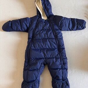 Navy Blue Kids One Piece Snowsuit